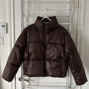 Dark Brown Puffer Jacket